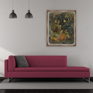 Tablou inramat - Wayne Anderson - Eroul mitic, 50 x 60 cm - Img 2