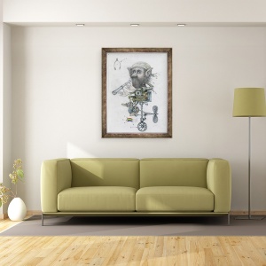 Tablou inramat - Wayne Anderson - Spionez cu ochiul meu mic, 1999, 70 x 90 cm - Img 2