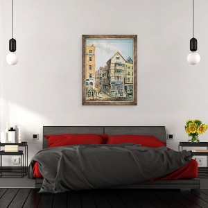 Tablou inramat - William Alexander - Coltul strazii Fleet si Chancery Lane, 70 x 90 cm - Img 3