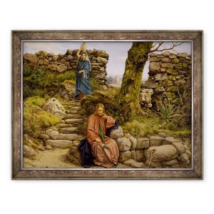Tablou inramat - William Dyce - Femeia din Samaria, 70 x 90 cm