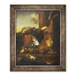 Tablou inramat - William Gowe Ferguson - Iepure si fazan, 50 x 60 cm