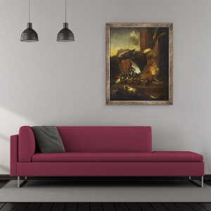 Tablou inramat - William Gowe Ferguson - Iepure si fazan, 50 x 60 cm - Img 2