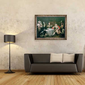 Tablou inramat - William Hogarth - Capitanul Graham in cabina sa, 60 x 80 cm - Img 2