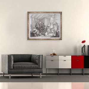 Tablou inramat - William Hogarth - Progresul unei prostituate, Placa V, 50 x 60 cm - Img 2
