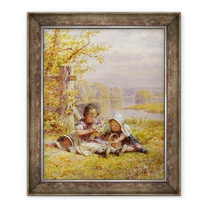 Tablou inramat - William Stephen Coleman - Un Posy pentru Mama, 70 x 85 cm