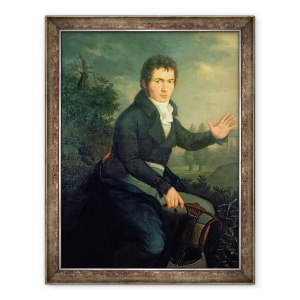 Tablou inramat - Willibrord Joseph Mahler - Ludvig van Beethoven 1770-1827, 60 x 80 cm