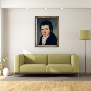 Tablou inramat - Willibrord Joseph Mahler - Ludwig van Beethoven 1770-1827, 60 x 80 cm - Img 2