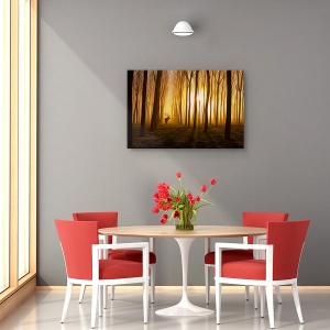tablou decorativ canvas cu cerb în pădure