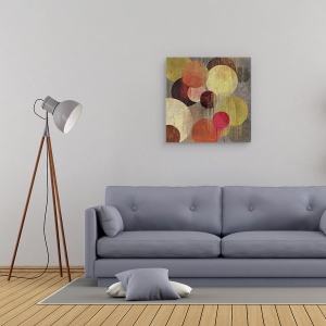 Tablou canvas - Abstract, Abstract, Diferite, Cercuri colorate, Pictura, 90 x 90 cm - Img 2