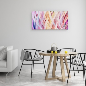 Tablou canvas - Abstract, Colorful, Purple, Orange, Pink, 50 x 100 cm - Img 4