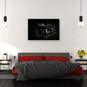 Tablou canvas - Adormit, Masini, Vintage, Lumina, Umbra, Intuneric, 80 x 120 cm - Img 3