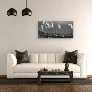 Tablou canvas - Aerul Pe Care il Respiram, Lumina, Smog, Aer, Poluare, Oras, 50 x 100 cm - Img 2