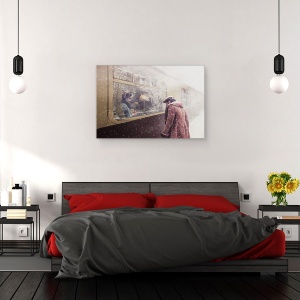 Tablou canvas - Ai Grija De Tine, Vintage, Retro, Ninsoare, Ninge, 40 x 60 cm - Img 3