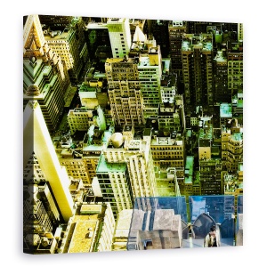 Tablou canvas - Albastru, Acoperisuri, New York, 60 x 60 cm