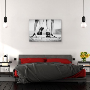 Tablou canvas - Alergator, Fuga, Alb-Negru, Pantofi, 60 x 90 cm - Img 3