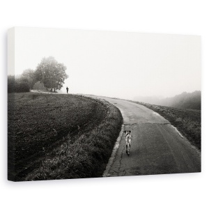 Tablou canvas - Alergatori, Caine, Fuga, Fuga, Alergator, Peisaj, 80 x 120 cm