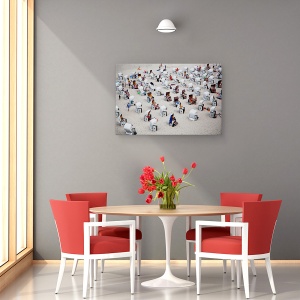 Tablou canvas - Alveare, Oameni, Plaja, Sarbatori, Vacanta, Nisip, 40 x 60 cm - Img 4