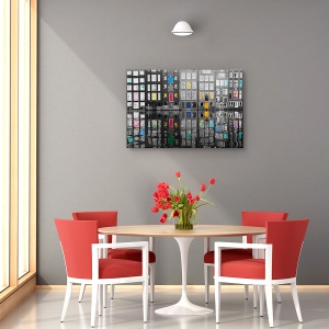 Tablou canvas - Amsterdam 39, Flori, Rau, Reflectie, Apa, 80 x 120 cm - Img 4