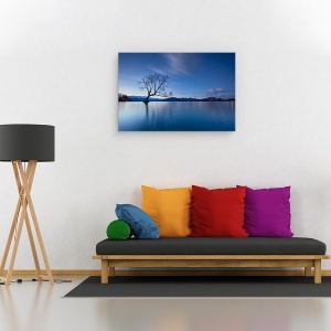 Tablou canvas - Amurg In Wanaka, Copac, Wanaka, Lac, Noua Zeelanda, Copac Singuratic, 40 x 60 cm - Img 2