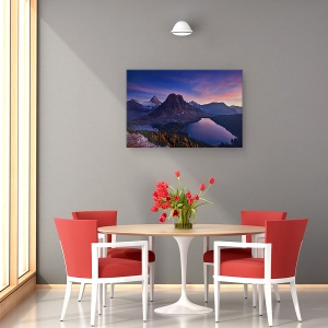 Tablou canvas - Amurg La Muntele Assiniboine, Stele, Apus De Soare, Canada, 60 x 90 cm - Img 4