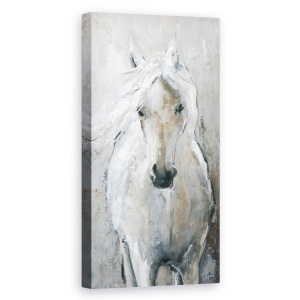 Tablou canvas - Animale, Cal Alb, Pictura , 50 x 100 cm