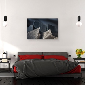 Tablou canvas - Arhigraf, Arhitectura, Otel, Metal, Farfurii, Cladire, 60 x 90 cm - Img 3