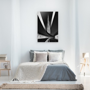 Tablou canvas - Arta Plastica, Dubai, Emiratele Arabe Unite, Alb-Negru, Burj Khalifa, 40 x 60 cm - Img 3