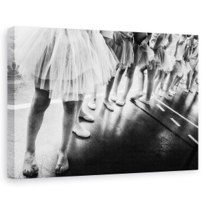 Tablou canvas - Balerina, Balet, Alb-Negru, Dansatoare, 40 x 60 cm