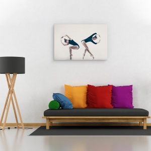 Tablou canvas - Balerini , Punct, Punct, Performanta, Grafic, Balet, 80 x 120 cm - Img 2