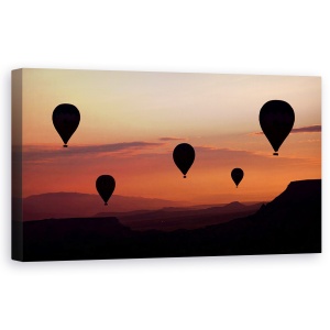 Tablou canvas - Balon Cu Aer Cald, Baloane, Grafic, 50 x 100 cm
