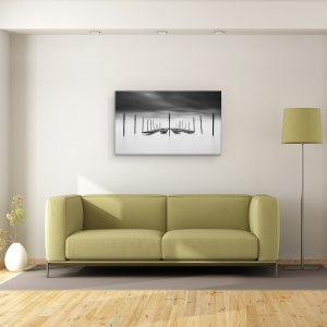 Tablou canvas - Bar, Alb-Negru, Laptos, 50 x 80 cm - Img 2