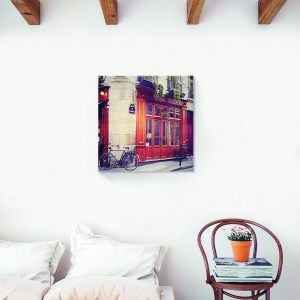Tablou decorativ bicicletă pe canvas 60x60 cm cu motiv urban