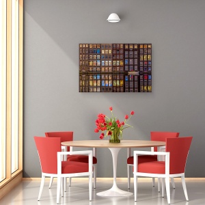 Tablou canvas - Browserul Windows, Reflectie, Amsterdam, Canal, Culoare, 80 x 120 cm - Img 4
