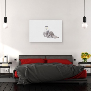 Tablou canvas - Bufnita De Zapada In Zapada, Iarna, Natura, Salbatic, 80 x 120 cm - Img 3