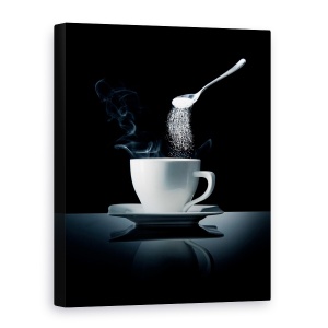 Tablou canvas - Cafea Si Zahar, Ceasca, Lingura, Cana, 60 x 80 cm