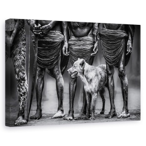 Tablou canvas - Cainele, Dani, Trib, Papua, Familie, Caine, 60 x 90 cm