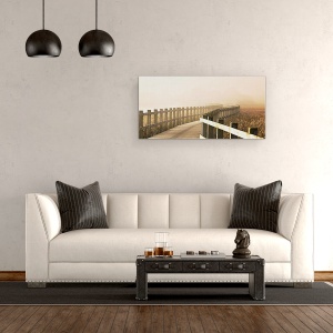 Tablou canvas - Calea Devine Mai Luminoasa, Danemarca, Iutlanda, Lemn, Pod, 50 x 100 cm - Img 2