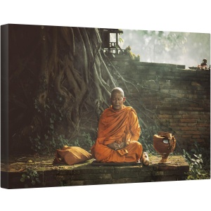 Tablou canvas - Calugar, Cultura, Traditional, Budhism, Thailanda, Zen, 60 x 90 cm