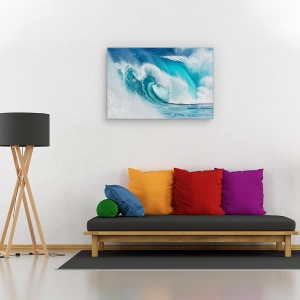 Tablou canvas - Cand oceanul se transforma in foc albastru, Peisaj, Ocean, Insulele Canare, Spania, 40 x 60 cm - Img 2