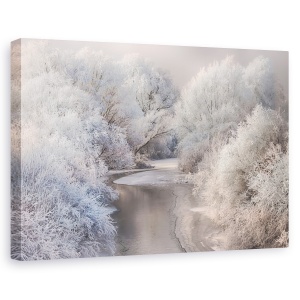 Tablou canvas - Cantec de iarna, Peisaj, Iarna, Zapada, Gheata, 60 x 90 cm