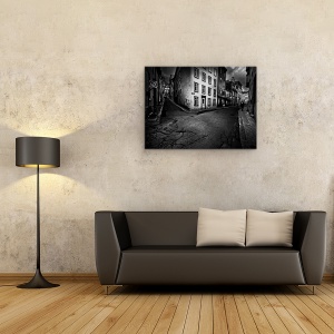 Tablou canvas - Carrefour, Strada, Alee, Om, Intuneric, Punct, 50 x 70 cm - Img 2