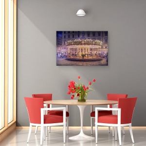 Tablou canvas - Carusel, Carusel, Copilarie, Joaca, Joaca, Targ De Distractii, 80 x 120 cm - Img 4