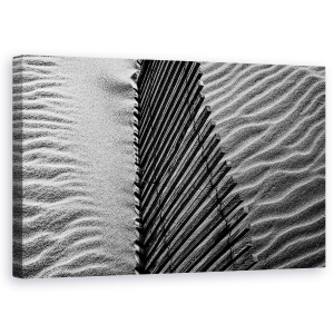 Tablou canvas - Casa Pe Plaja, Peisaj, Abstract, Gard, Model, Alb-Negru, 50 x 80 cm