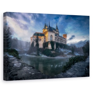 Tablou canvas - Castelul Bojnice, Arhitectura, Pasari, Vechi, 80 x 120 cm