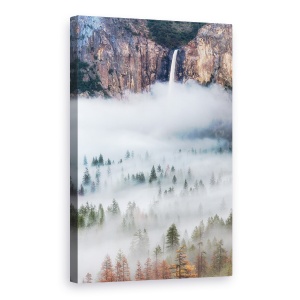 Tablou canvas - Ceata De Toamna, Cascada, Yosemite, Stare De Spirit, Peisaj, 40 x 60 cm
