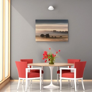 Tablou decorativ canvas cu ceață densă peste câmpie