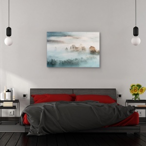 Tablou canvas - Ceata hibernala, Peisaj, Iarna, Rasarit De Soare, 80 x 120 cm - Img 3