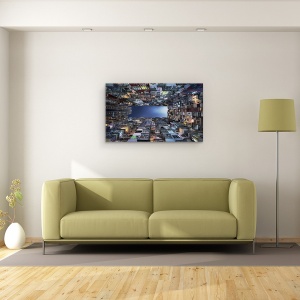 Tablou canvas - Cladiri Stup, China, Urban, Peisaj Urban, Hong Kong, Oras, 50 x 80 cm - Img 2