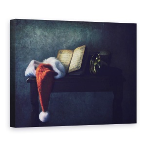 Tablou canvas - Clopotul, Craciun, Palarie, Note, Corn, Muzica, 50 x 70 cm