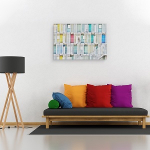 Tablou canvas - Coleg de Camera, Barbat, Femeie, Apartament, Japonia, Asiatic, Arhitectura, 40 x 60 cm - Img 2